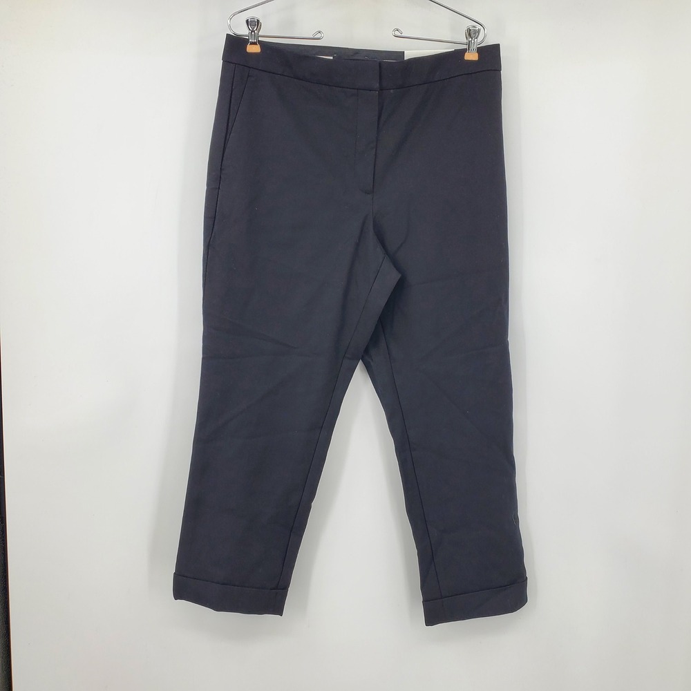 NWT Ann Taylor The Ankle Pant Black Curvy Fit High Rise Bi-Stretch 12 Petite